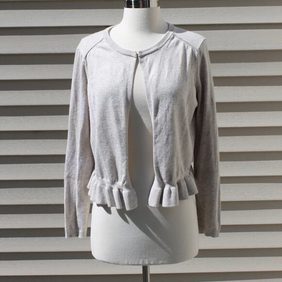 Verve Ami Women's Open Cropped Cardigan Neutral Taupe Size Small - Picture 3 of 9